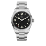 Tudor Ranger 39 mm με μαύρο καντράν, εργαλειακό ρολόι από ανοξείδωτο ατσάλι για καθημερινές περιπέτειες.