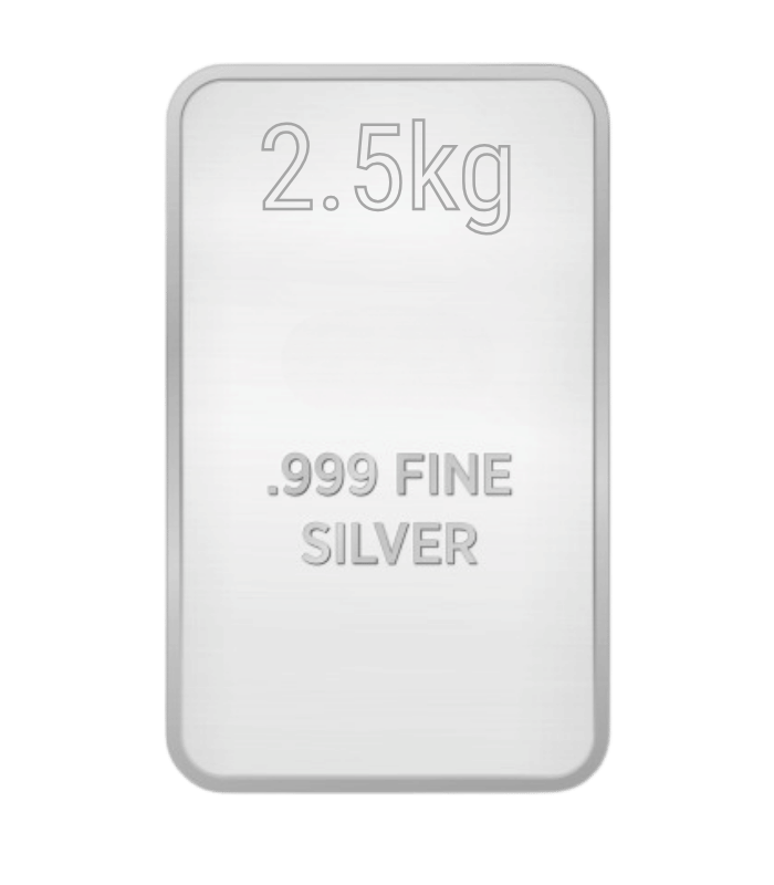 Μπάρα ασημιού 2.5kg – Χύδην ράβδος υψηλής καθαρότητας για σοβαρούς επενδυτές