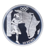 10 Ασημένια Ευρώ - Ολυμπιακή Δάδα (Αφρική)